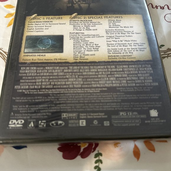 The Lord of the Rings: The Fellowship of the Ring (DVD, 2002, Full Screen) NEW - Picture 11 of 11